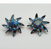 Aqua Radiance Earrings and Brooch by Judy Lee Demi Parure