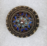 David Andersen Dome  Enamel Cloisonné Brooch