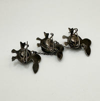 Mexican Three Duck Silver Vintage Pin