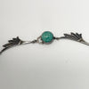 Art Deco Sterling Silver and Peking Glass Necklace