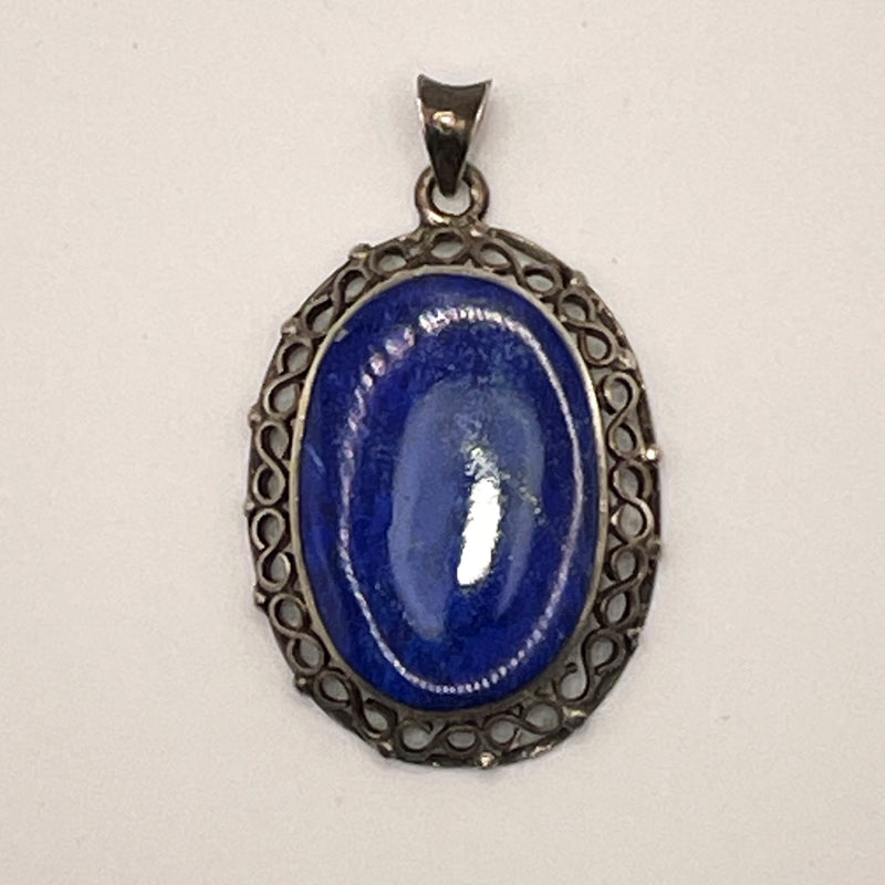 Mexican Silver and Lapis Pendant