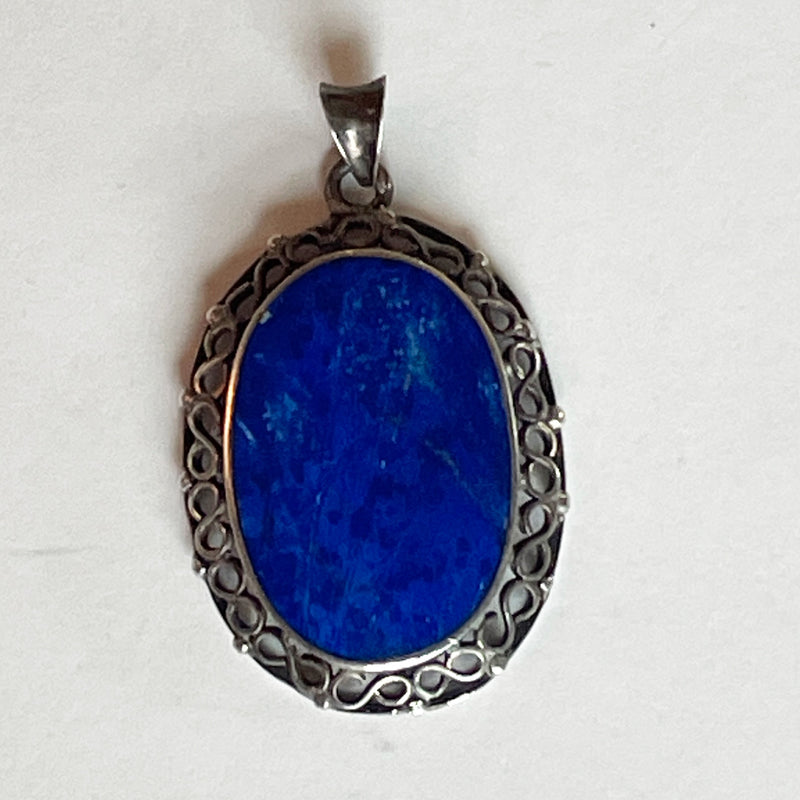 Mexican Silver and Lapis Pendant