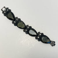 Mid Century Chunky Faceted Glass Bracelet attributed to Schiaparelli