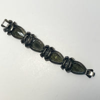 Mid Century Chunky Faceted Glass Bracelet attributed to Schiaparelli