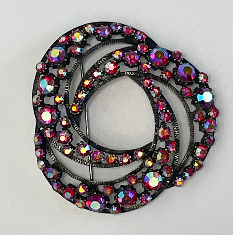 Florenza Aurora Borealis Rhinestone Brooch