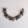 Early Mexican Silver and Amethyst Vintage Link Bracelet