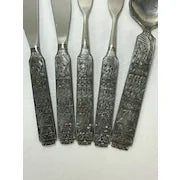 Konge Tinn Royal Pewter Mid Century Flatware from Norway