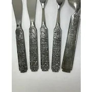 Konge Tinn Royal Pewter Mid Century Flatware from Norway