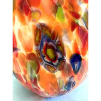 Large Hand Blown Glass Millefiori Lamp