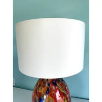 Large Hand Blown Glass Millefiori Lamp