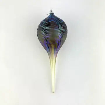 Large Hand Blown Iridescent Glass Ornament