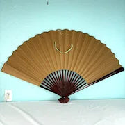 Large Vintage Chinese Hand painted Wall Fan