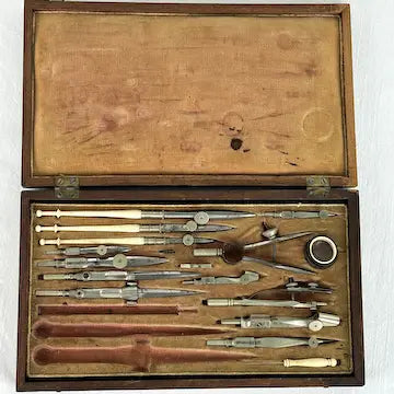 Late 19th Century Cartographers Drafting Tool Set