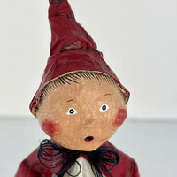 Lori Mitchell Paper Mache Folk Art Little Red Riding Hood Figurine