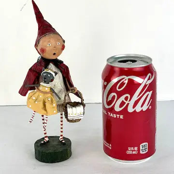 Lori Mitchell Paper Mache Folk Art Little Red Riding Hood Figurine