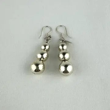 Mexican Sterling Silver Orb Earrings and Pendant