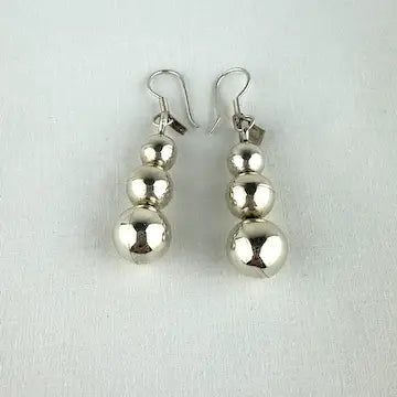 Mexican Sterling Silver Orb Earrings and Pendant