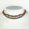 Midcentury Faux Moonstone Choker Necklace