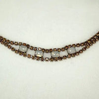 Midcentury Faux Moonstone Choker Necklace