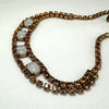 Midcentury Faux Moonstone Choker Necklace