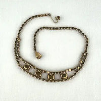 Midcentury Faux Moonstone Choker Necklace