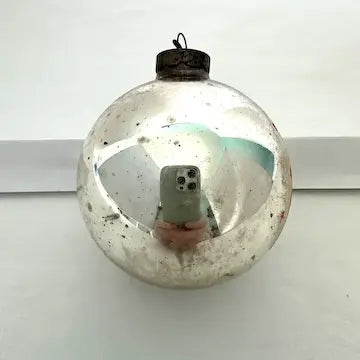 Rare Midcentury Pluto Mercury Glass Ornament