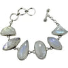 Moonstone and Sterling Silver Link Bracelet