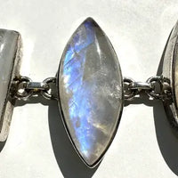 Moonstone and Sterling Silver Link Bracelet