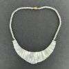 Mother of Pearl Bib Necklace with 14K Clasp