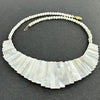 Mother of Pearl Bib Necklace with 14K Clasp