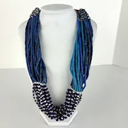 Naga Multi Colored Glass Bead Necklace