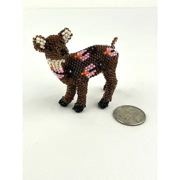 Zuni Native American Miniature Beaded Deer Fetish