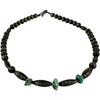 Native American Silver Pearl & Turquoise Choker Necklace