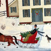 Original Folk Art Christmas Oil Painting by Linda Nelson Stocks