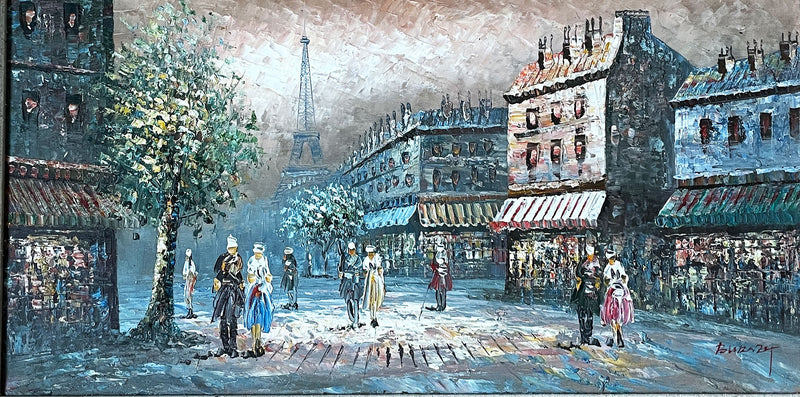 Burnz Eiffel Tower Original Oil Painting