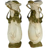 Pair of Art Nouveau Royal Dux Bohemia Porcelain Mantle Vases