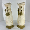 Pair of Art Nouveau Royal Dux Bohemia Porcelain Mantle Vases