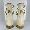 Pair of Art Nouveau Royal Dux Bohemia Porcelain Mantle Vases