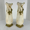 Pair of Art Nouveau Royal Dux Bohemia Porcelain Mantle Vases