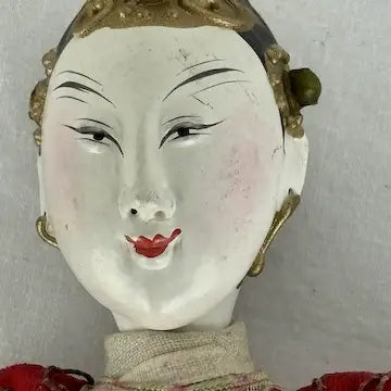 Pair of Early 20th c Chinese Opera Dolls