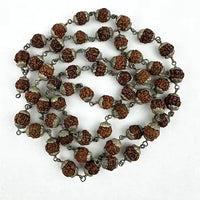 Rudraksha Mala Sterling Capped Prayer Beads