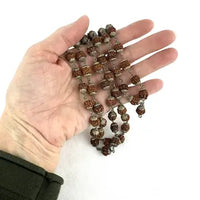 Rudraksha Mala Sterling Capped Prayer Beads