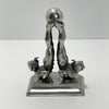 Elias Pewter Sculpture of Two Jesters Balancing a Ball