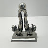 Elias Pewter Sculpture of Two Jesters Balancing a Ball