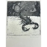 Set of Three Etchings of Zodiac Signs by Baldacci