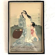 Set of Three Vintage Japanese Woodcut Reprints by Kitagawa Utamaro