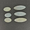 Six Oval Antique Chinese Mother of Pearl Gaming Tokens