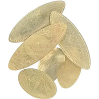 Six Oval Antique Chinese Mother of Pearl Gaming Tokens