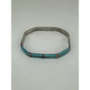 terling Silver and Turquoise Bangle Bracelet from Taxco Mexico