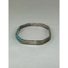 terling Silver and Turquoise Bangle Bracelet from Taxco Mexico